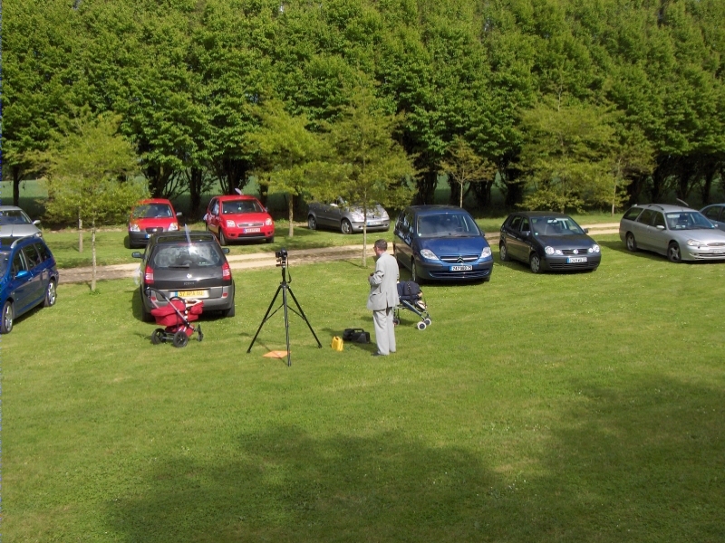 Vue depuis les gradins pour la photo de groupe