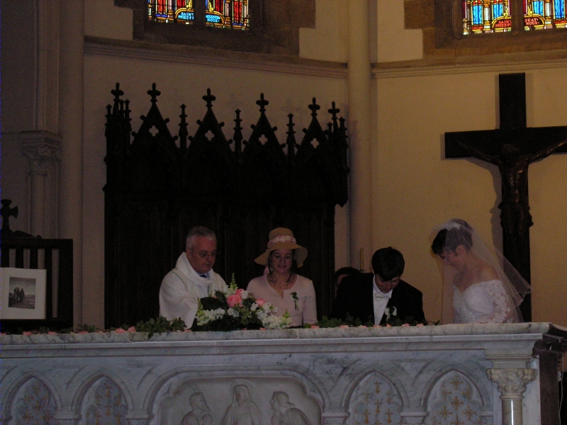 Signature du t&eacute;moin de la mari&eacute;e