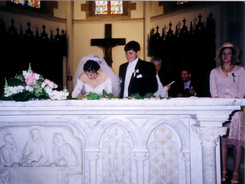 Signature de la mari&eacute;e