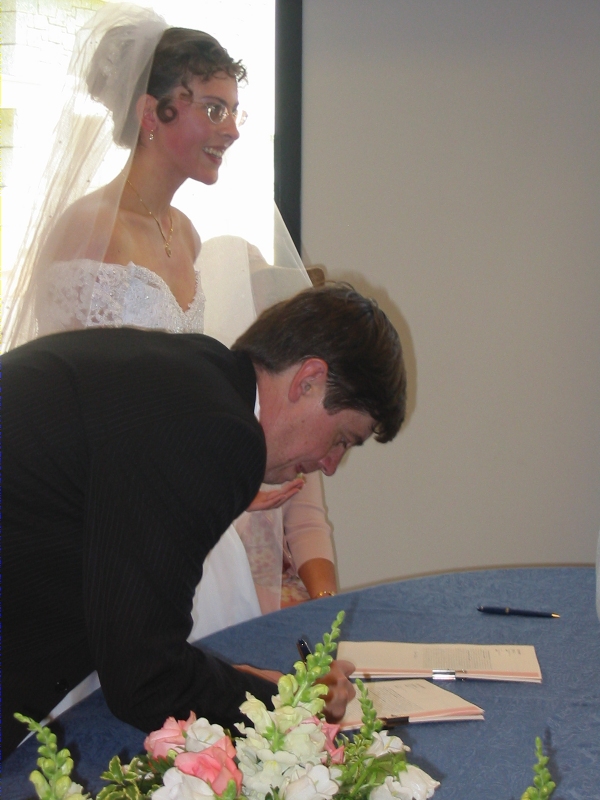 Signature du mari&eacute;